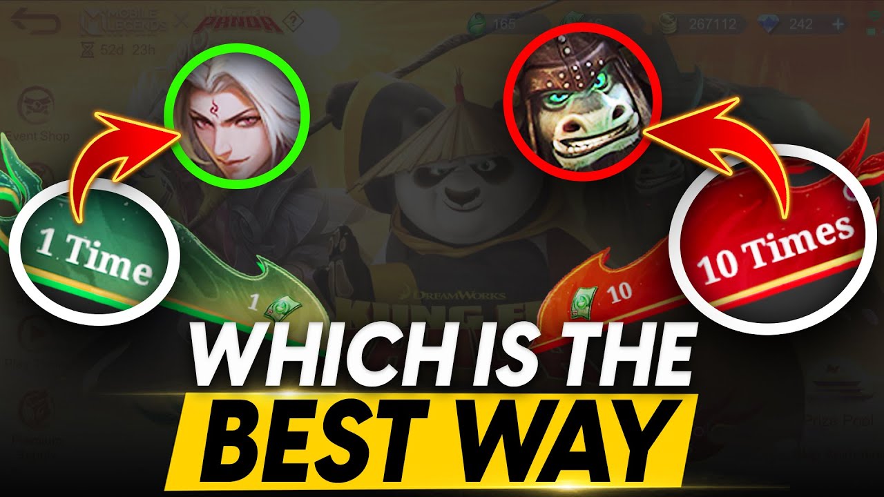WHICH DRAW IS THE BEST? HOW TO GET KUNG FU PANDA SKIN USING THE 16 FREE TOKENS