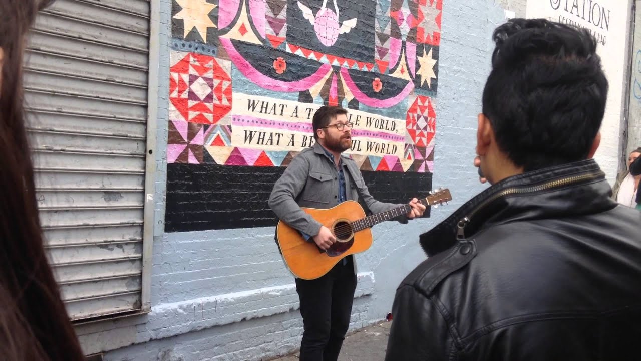 'Make You Better' -- Colin Meloy (the Decemberists) Busking In Brooklyn [New Song]