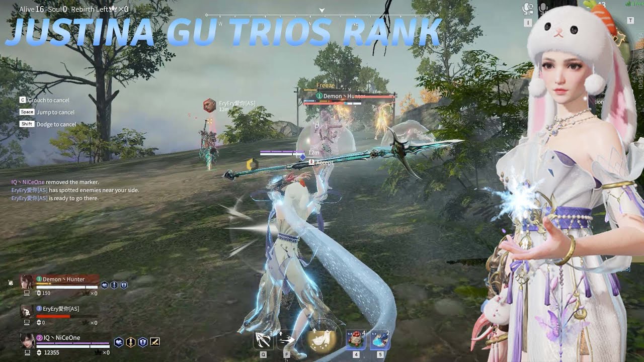 JuStiNa Gu Trios Rank Naraka Ep.159 #narakabladepoint #niceonegaming