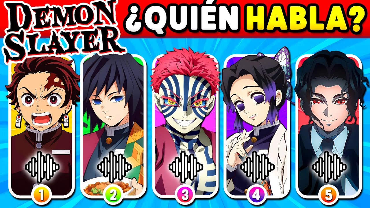 DEMON SLAYER QUIZ 👺⚔️Adivina los Personajes por sus Voces | Kimetsu no Yaiba Quiz ❤️