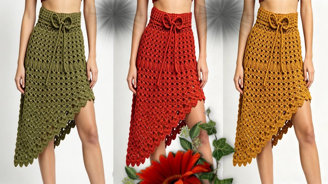 ⛔️ Woow!! Llego La FALDA TEJIDA A CROCHET Que Te Hara GANAR MUCHO DINERO (Patrón GRATIS) 😱😱