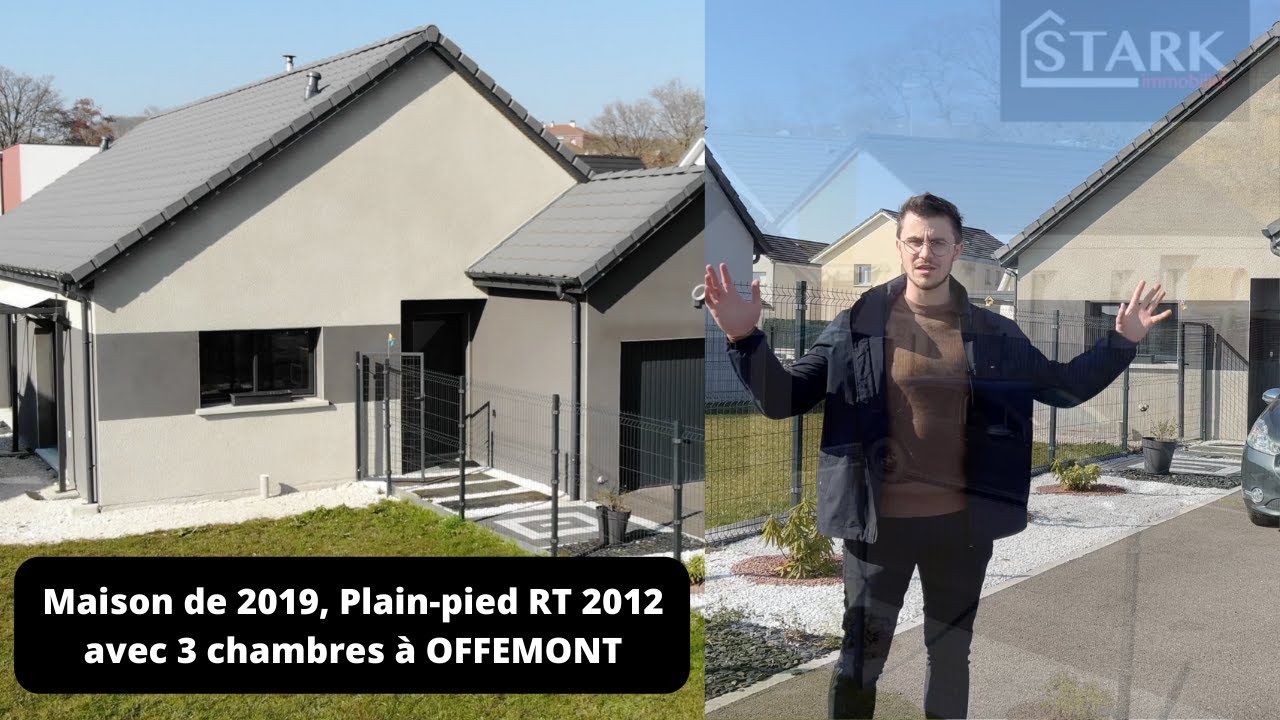 Maison de 2019, Plain-pied RT 2012 avec 3 chambres à OFFEMONT.🏡
