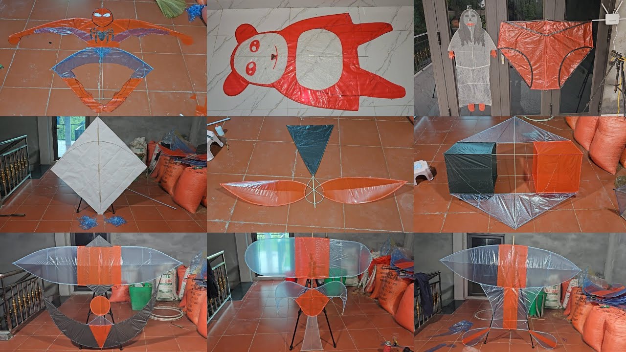 Tất cả các loại diều mà mình đã làm từ nan cáp quang