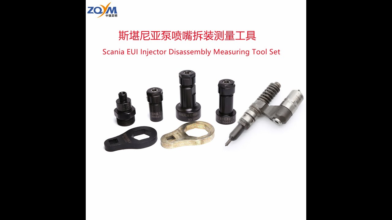 Scania engine injector disassembly and measurement tools set and technology guide.