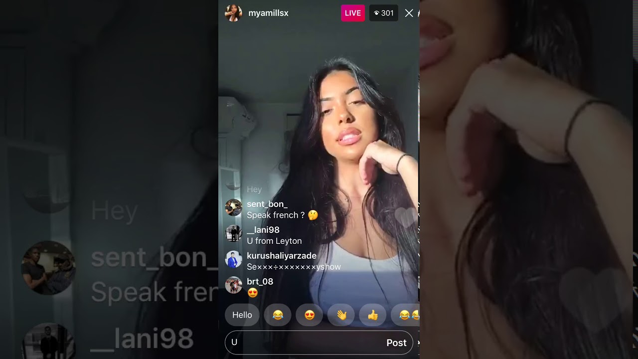 Myamillsx on instalive 18th of dec