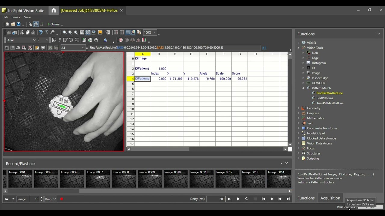 Cognex IS3800 Spreadsheet Tutorial Rapido In-Sight Vision Suite