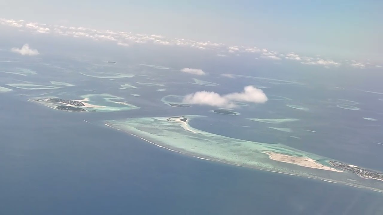 view of Indian Ocean archipelago from Sky 