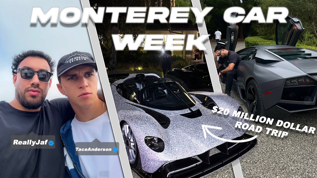 CAR WEEK VLOG: $20 Million Dollar Car Rally to MONTEREY! Bedazzled Valkyrie, Quail/Pebble Beach