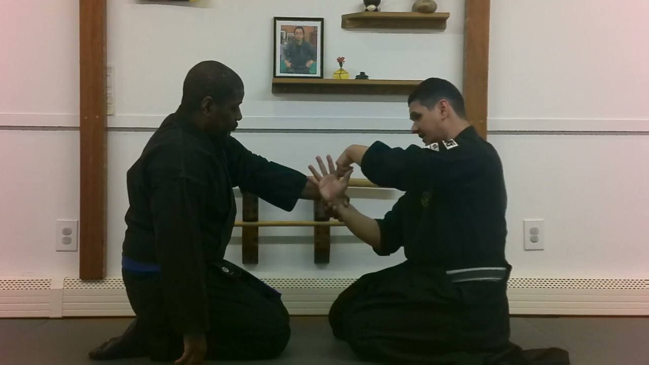 Renshinkan Daito Ryu Aikijujutsu, first basic principle of Tehodoki (wrist grab escapes).
