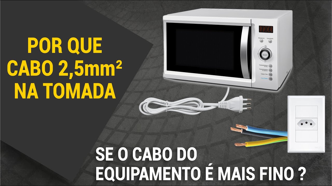 POR QUE USAR CABO 2,5mm² NA TOMADA SE O CABO DO EQUIPAMENTO É MAIS FINO?