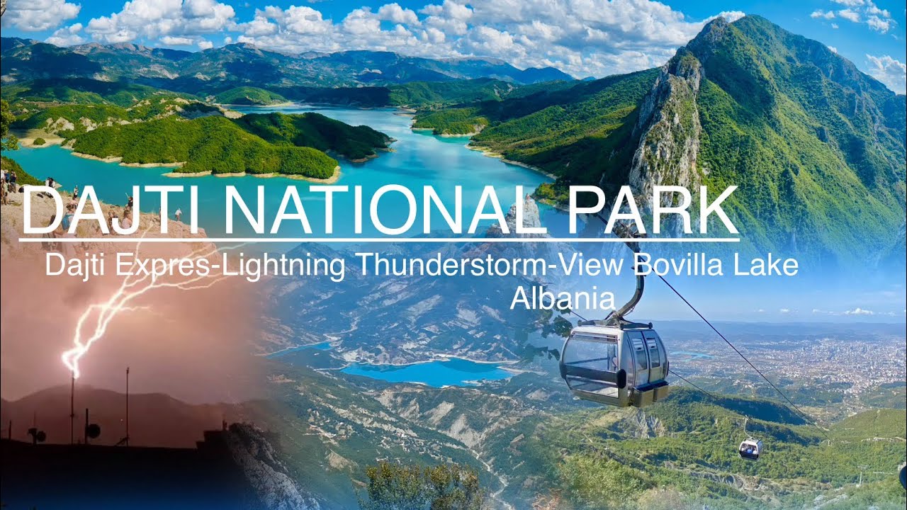 Dajti National Park - Albania 🇦🇱 , Dajti Ekspres , View to Bovilla Lake , #Thunderstorm #albania 