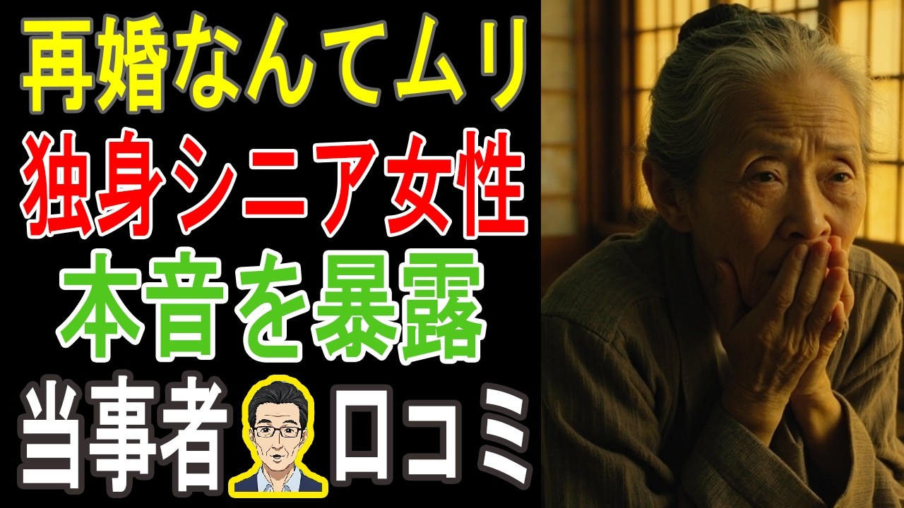【衝撃の事実】「おじさんはもう結構です…」独身シニア女性が”再婚”を全拒否するヤバすぎる理由【熟年離婚・本音暴露】
