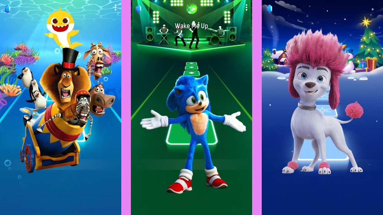 The Great Animation Showdown  Madagascar 3 vs Sonic tiles hop and coffin dance music