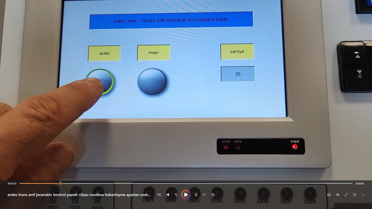 Панель управления генератором Emko TRANS AMF и коммуникационное приложение EMKO PROOP HMI Modbus RTU