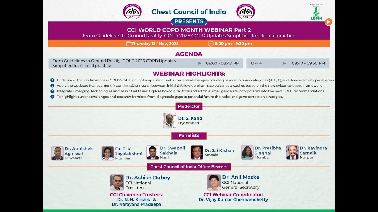 CCI WORLD COPD MONTH WEBINAR Part 2 | From Guidelines to Ground Reality