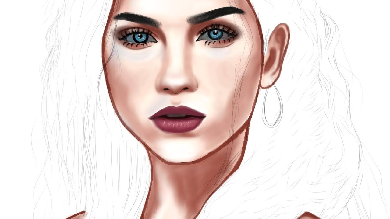 تعلم الرسم الرقمي/طريقة تلوين البشرة باحترافية