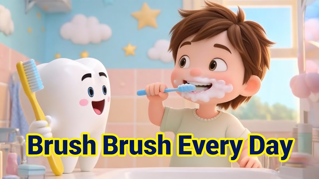 Brush Brush Every Day 🪥 | दाँत साफ करने की मज़ेदार कविता