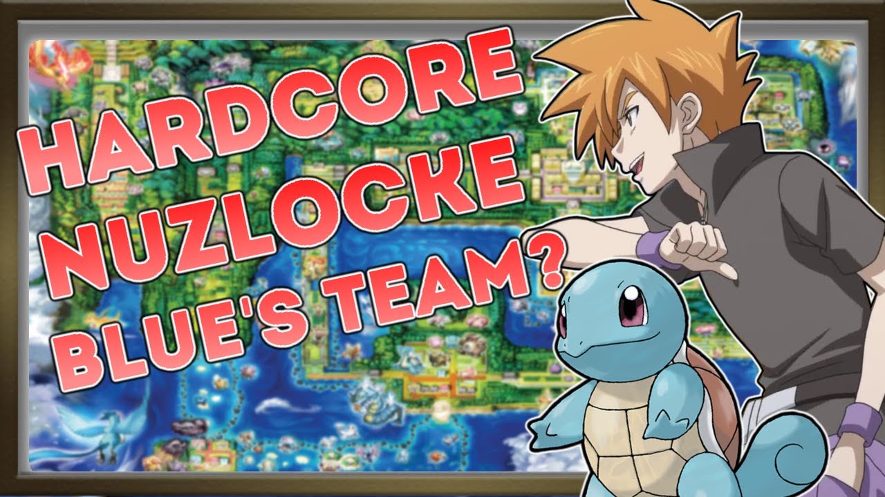 Can you beat a HARDCORE NUZLOCKE of pokemon FIRE RED using BLUE'S TEAM?! (no items, level caps)
