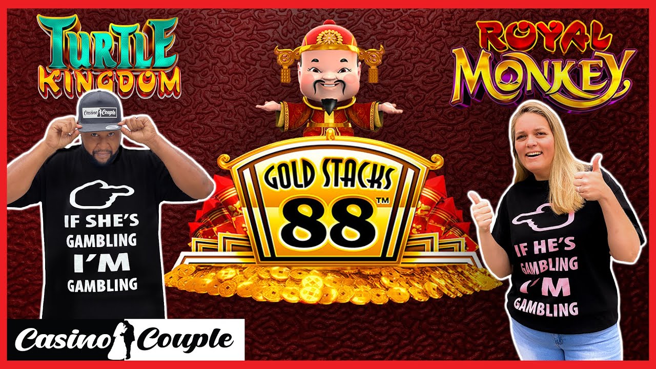 👩🏼‍🤝‍👨🏾GOLD STACKS 88 Royal Monkey AND Turtle Kingdom!!! Casino Couple 🎰👩🏼‍🤝‍👨🏾