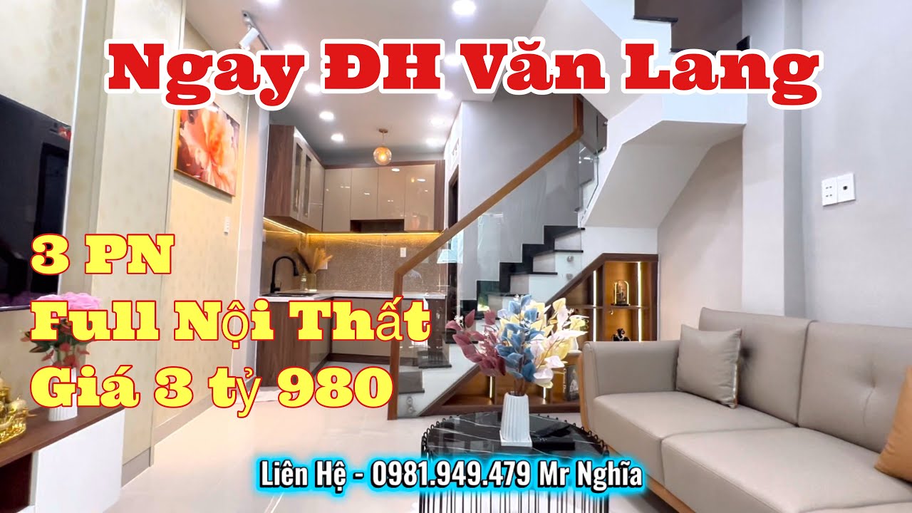NHÀ GÒ VẤP . NGAY TRƯỜNG ĐH VĂN LANG CÓ 3 PN