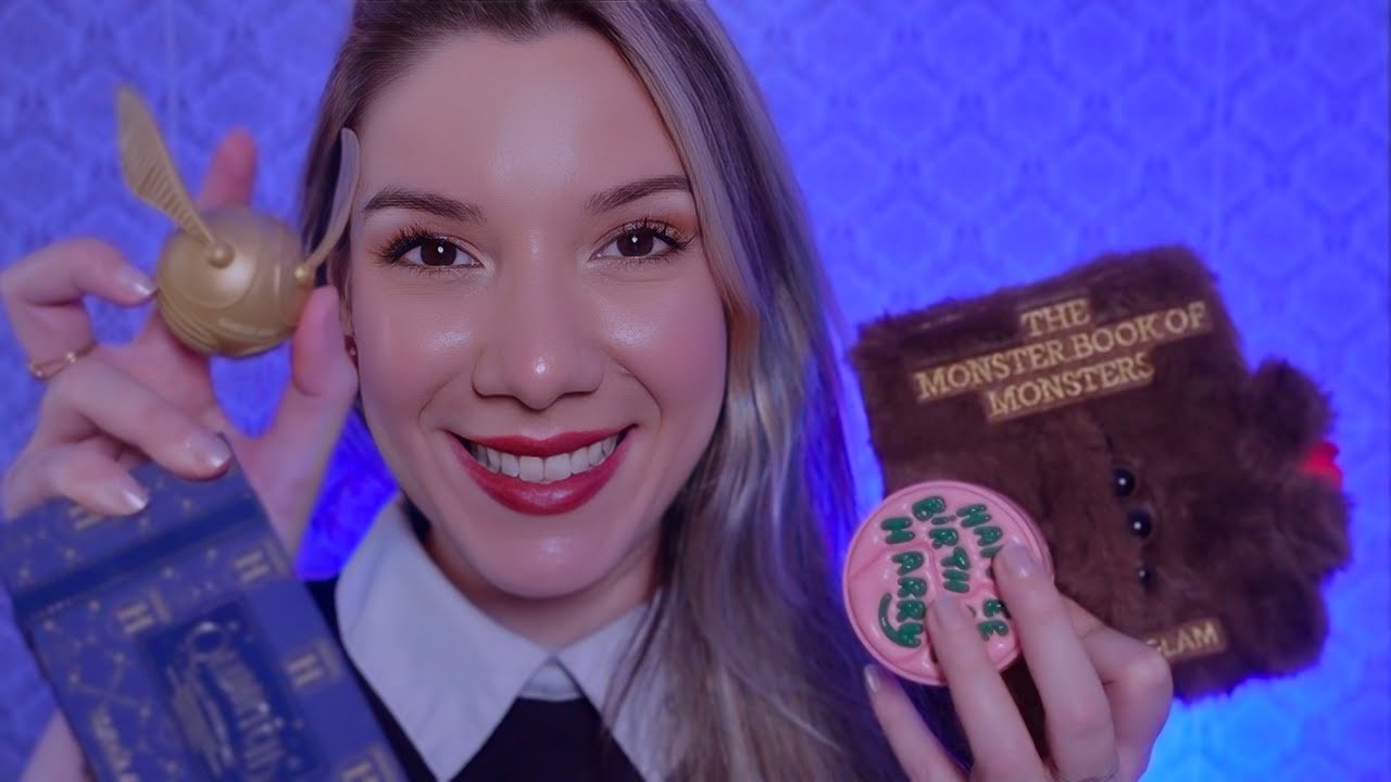 ASMN: TESTANDO a NOVA COLEÇÃO de HARRY POTTER da SHEGLAM ⚡ Video Para Relaxar - ASMR NÃO INTENCIONAL