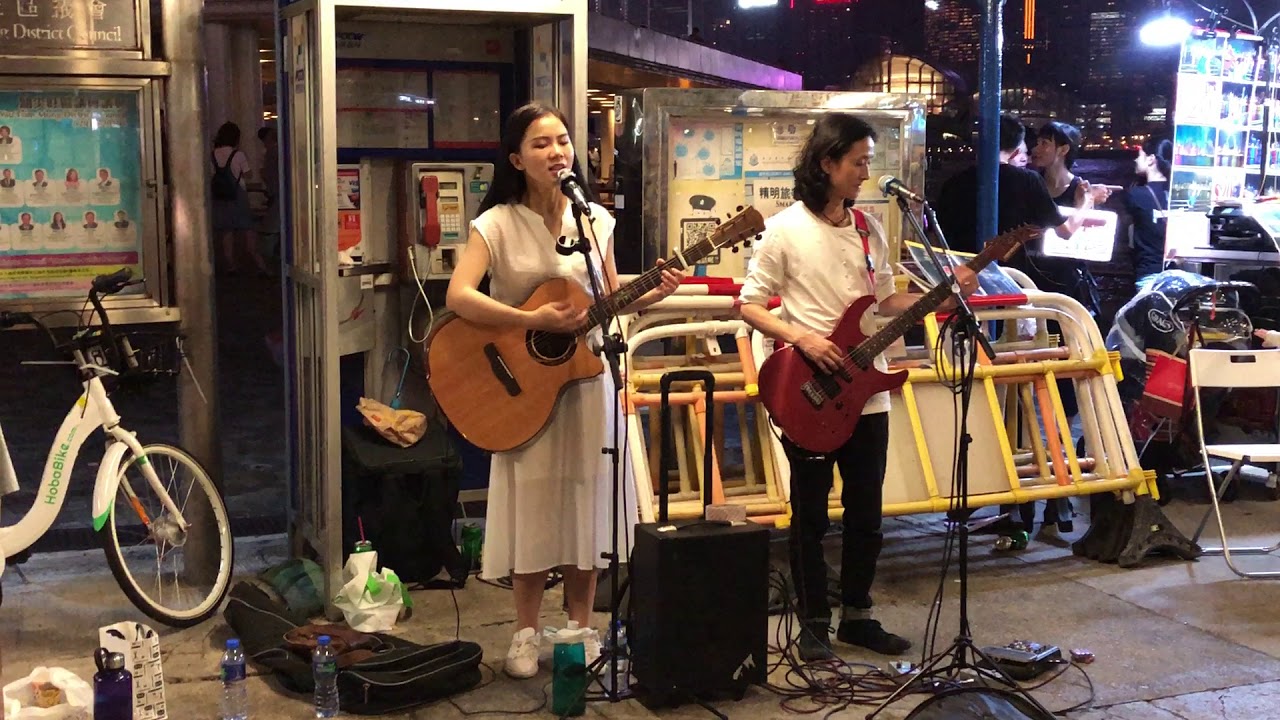 漫步人生路/ 誰伴我闖蕩(Cover by 海鷗組合)@ 尖沙咀碼頭Busking 2018/06/08