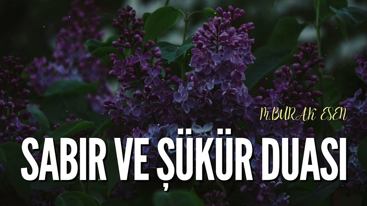 Sabır ve Ş&uuml;k&uuml;r Duası - Amin!