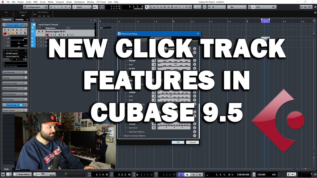 Cubase 9.5 Tutorial - New Click Track Features in Cubase 9.5