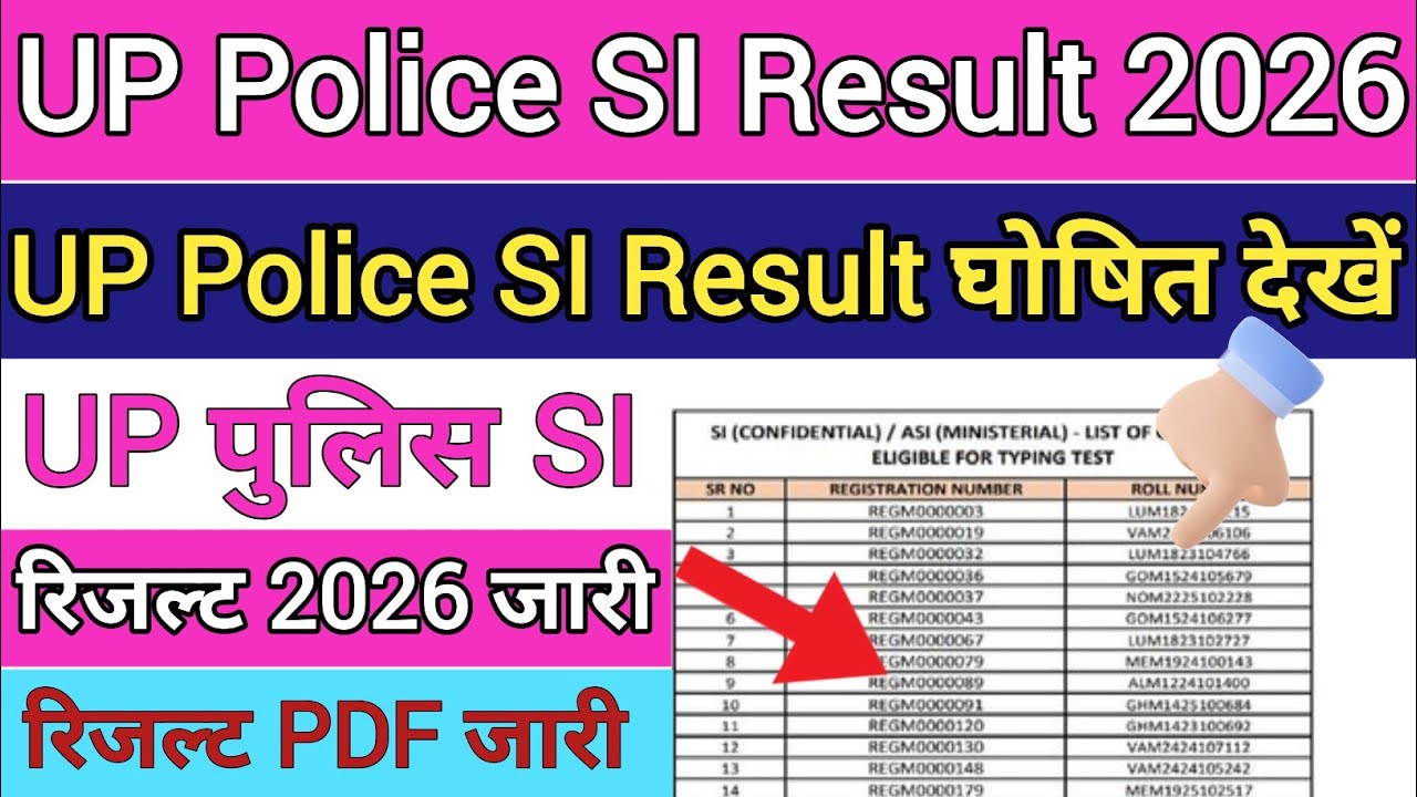 UP Police SI Result ✔️ UP Police SI Result 2026 Kaise Dekhe ‼️ UP Police SI Result Kaise Check kare 