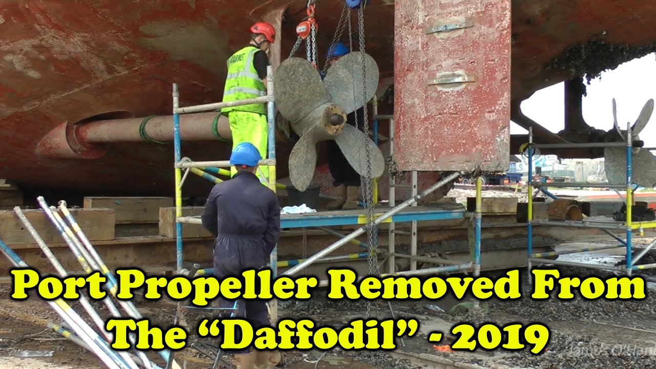 Removal of The Port Side Propeller on the Royal Daffodil, 2019