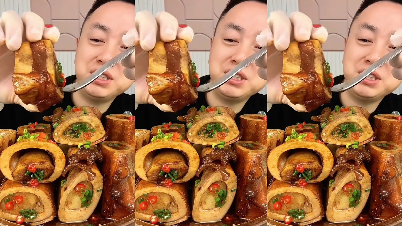 GIANT Braised Beef Bones Mukbang 🥩🔥 | Extreme Meat Feast