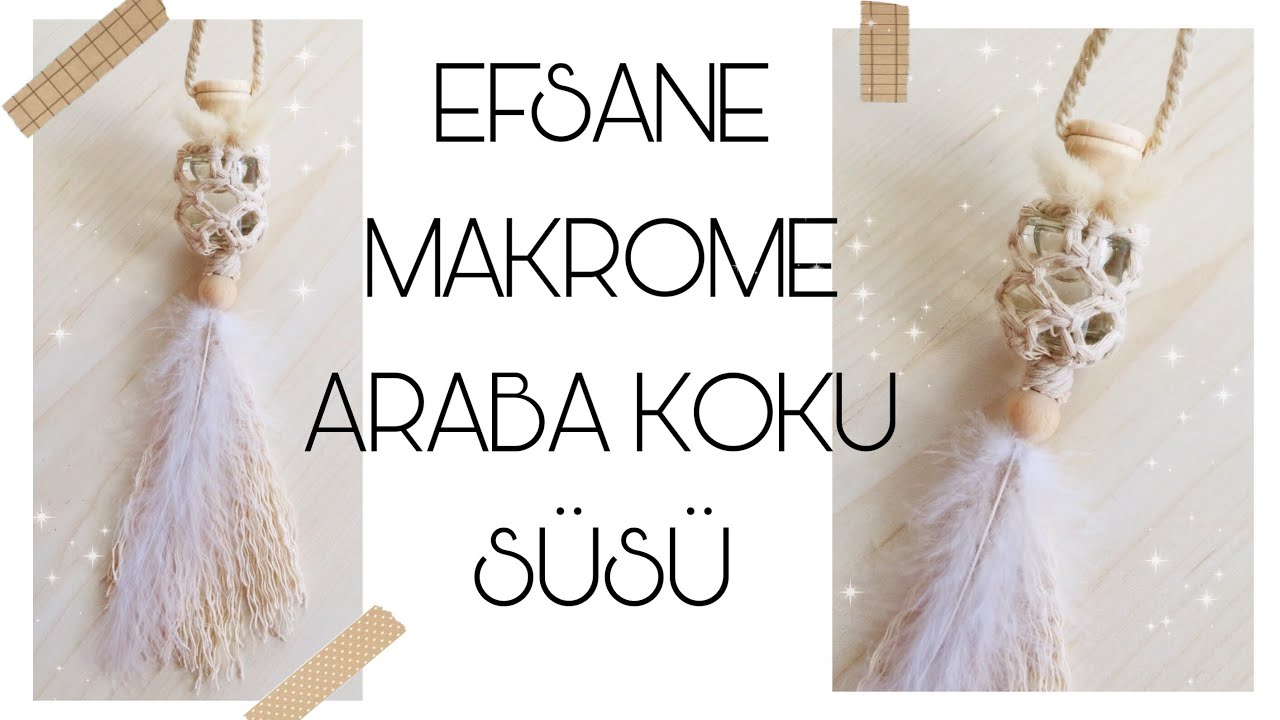 HERKESİN BAYILDIĞI MAKROME ARABA SÜSÜ🚗//MACRAME CAR DECOR