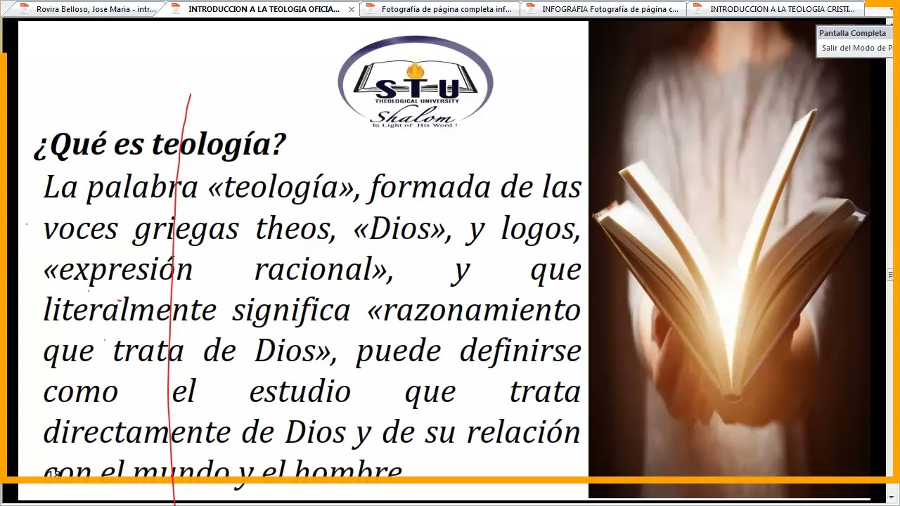 2da Clase de Introducción a la  General a la Teología con el profe. Néstor D. Vasquez F. 