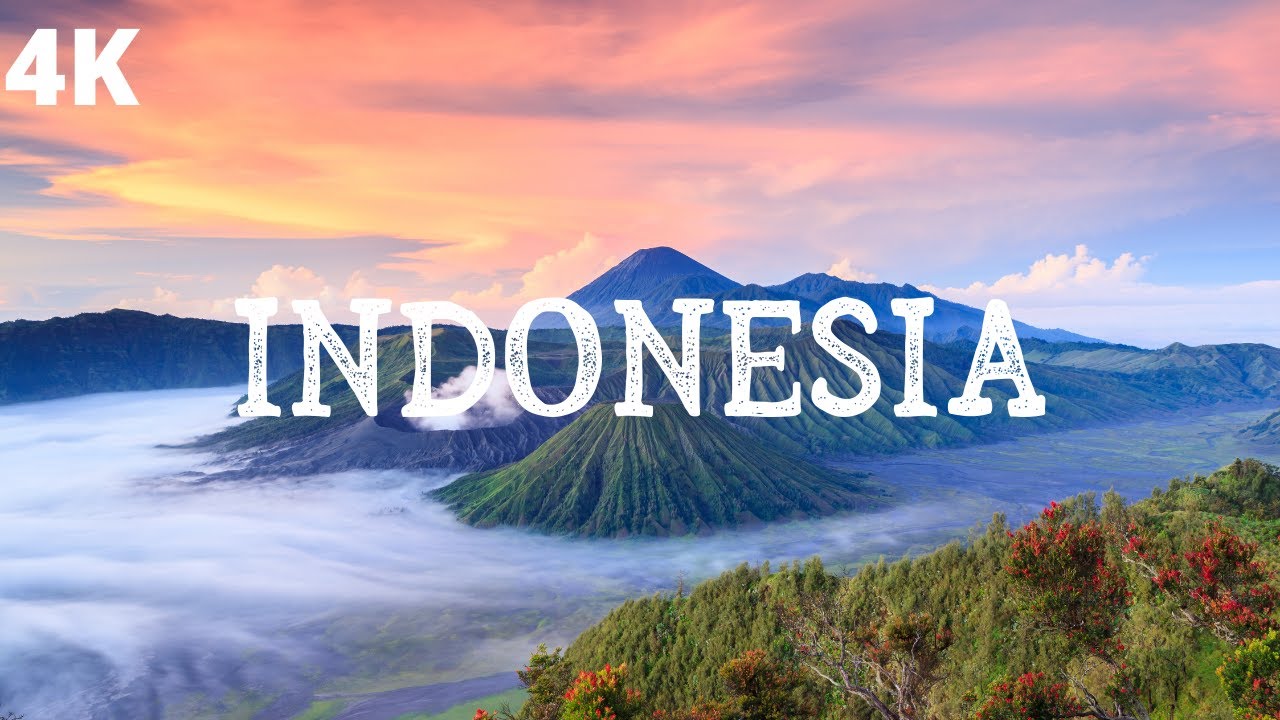 Indonesia In 4K | Tropical Paradise Of Asia  | Calming Piano | Relaxing Music ♪