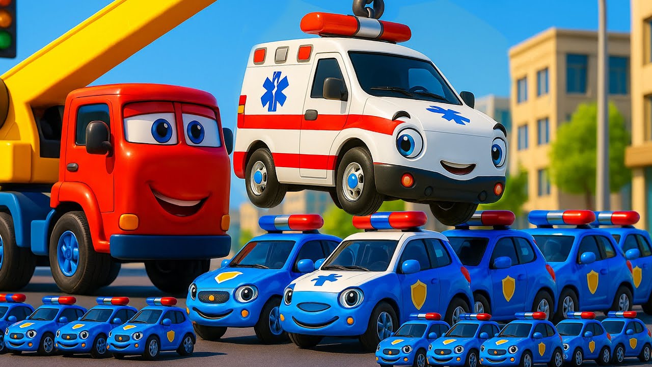 Emergency Rescue at Sea! 🌊🚨 | Police Car & Friends Ocean Rescue Cartoon