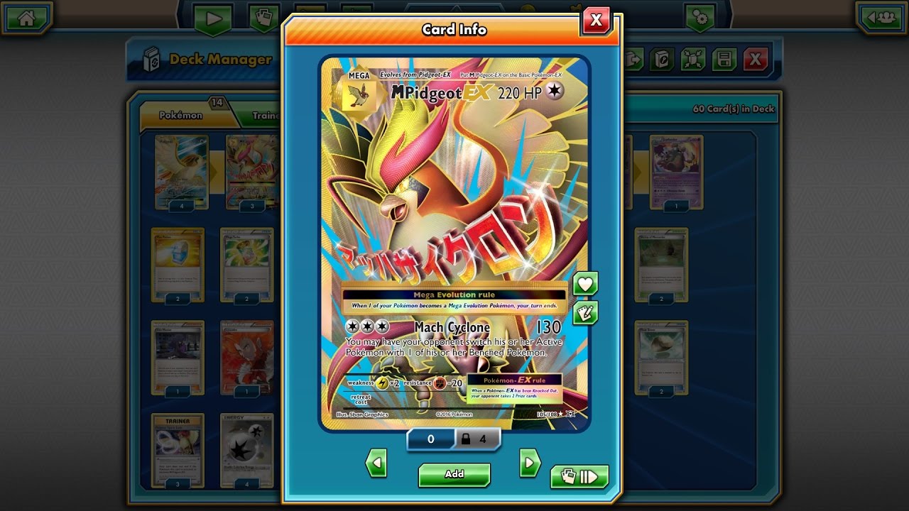 Mega Pidgeot EX - Standard Format Deck!
