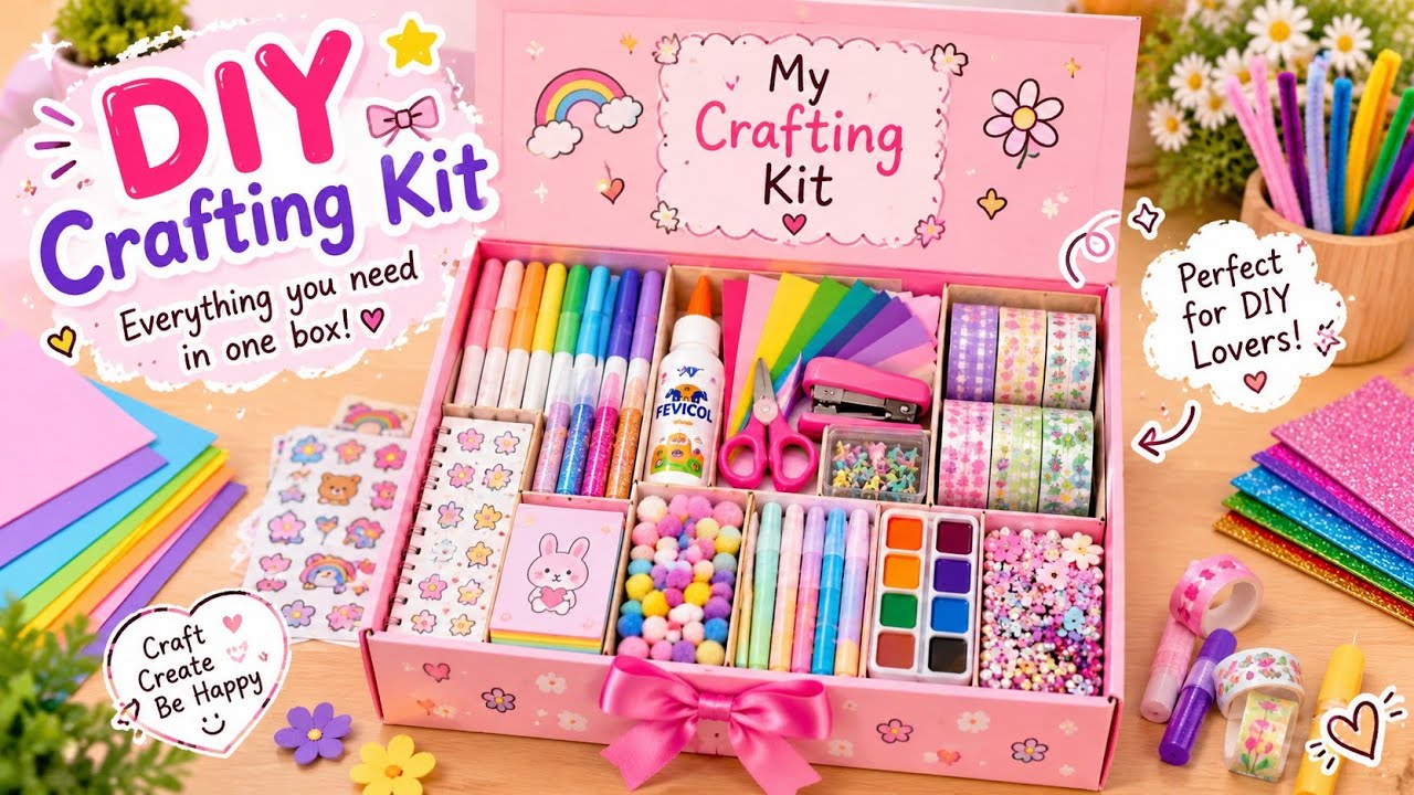 🎨 I Made My Own Crafting Kit! 💕✨ | DIY Craft Supplies Organizer