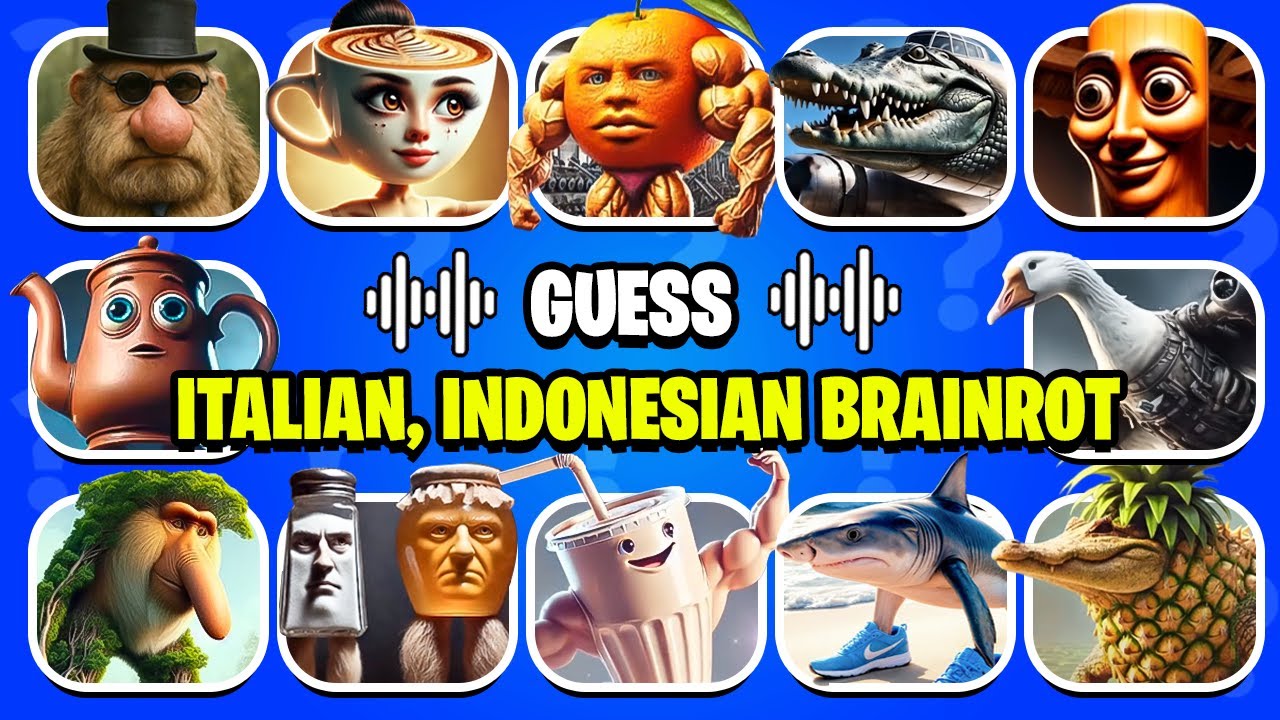 Guess ITALIAN And INDONESIAN Brainrot Memes | Tung Tung Sahur, U Din Din Dun, Tralalero Tralala