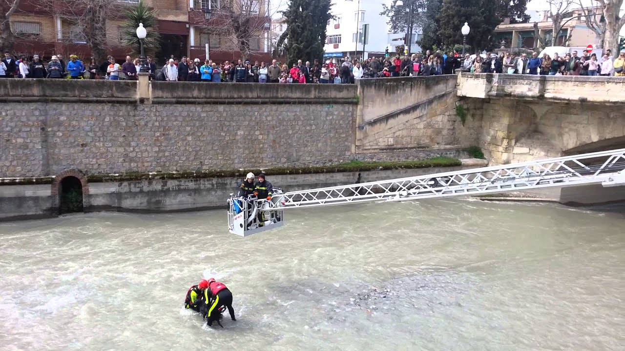 Rescate de perro, por los bomberos de Granada