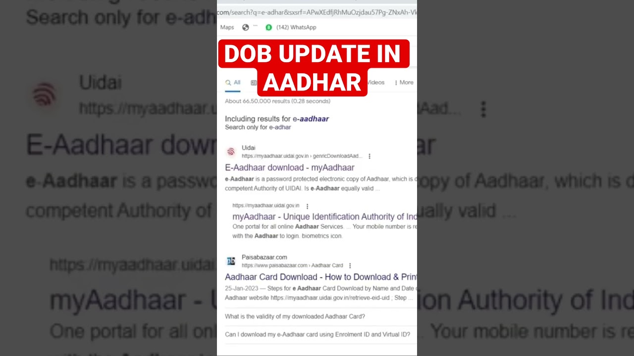 Aadhar card date of birth update || dob update in Aadhar || Aadhar Card Update Online #aadharupdate