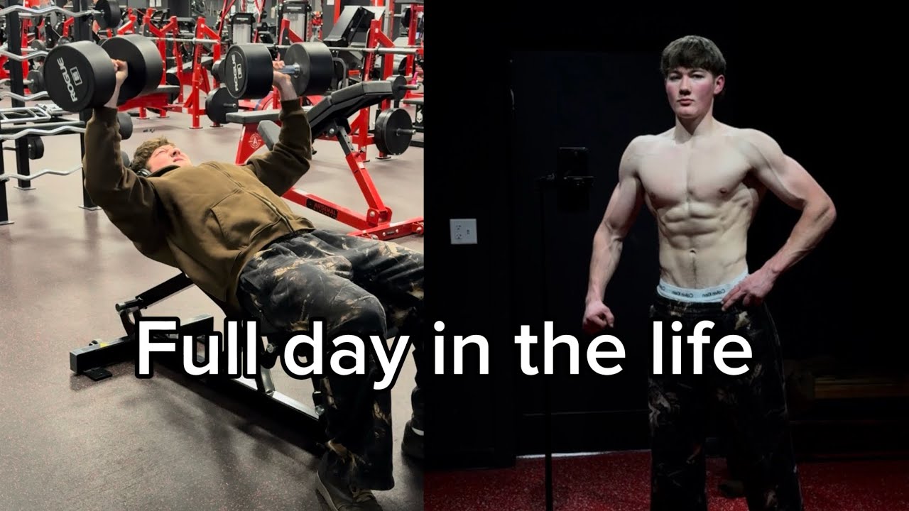 What I do and eat in a day as a 19 year old aspiring bodybuilder 