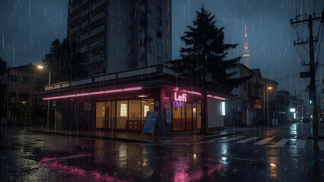 Late Night Rain Anime ☔ Cozy Lofi Chill for Sweet Dreams