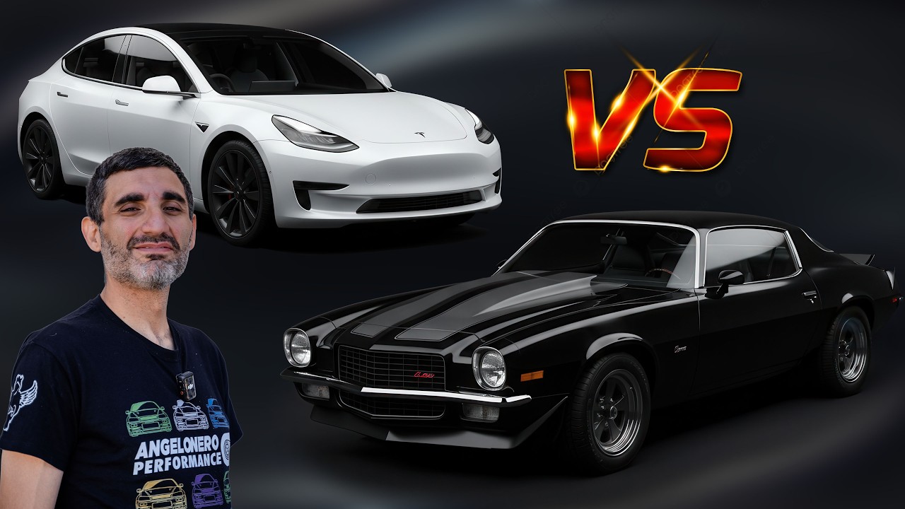 L’ELETTRICO NON È IL FUTURO (ECCO PERCHÉ) TESLA PLAID vs CAMARO 1972