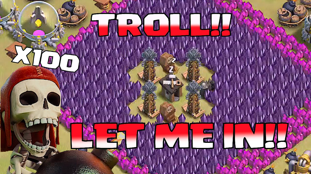 Clash Of Clans - 100 WALLBREAKERS X Builder hut Troll (Troll bros)