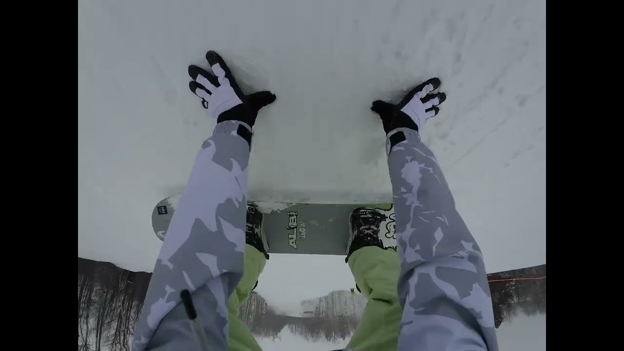 first time on a snowboard