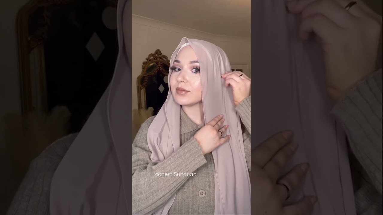 @Nabiilabee Simple Hijab Tutorial💜 نمط الحجاب #muslimtiktok #tiktokhijab #hijabi #hijabers #hijaber