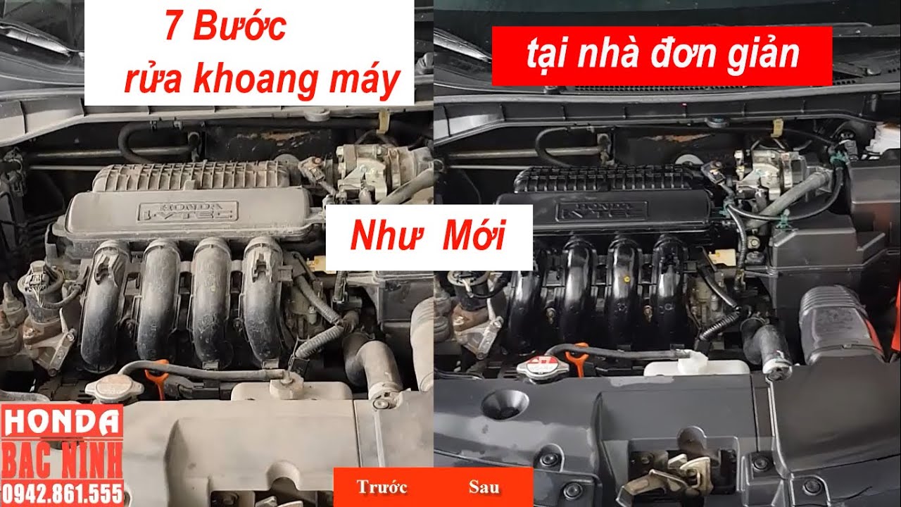 Cách Rửa khoang máy cho xe ô tô như MỚI