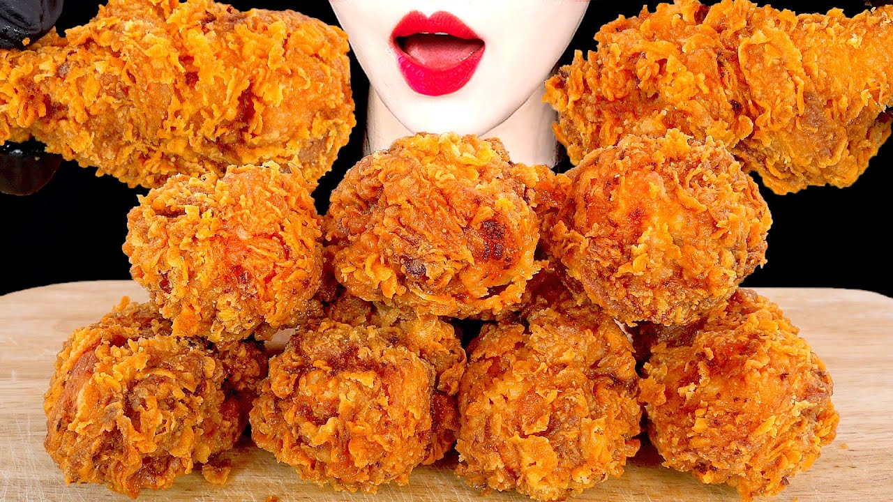 ASMR HOT FRIED CHICKEN BHC 핫후라이드 치킨 먹방 MUKBANG EATING SOUNDS 咀嚼音 | ZOEY ASMR