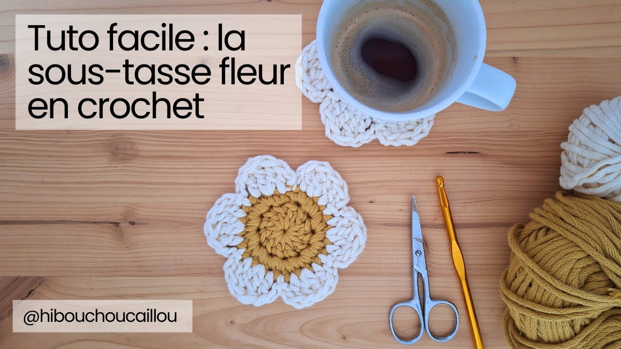 Tuto crochet facile : la sous-tasse fleur