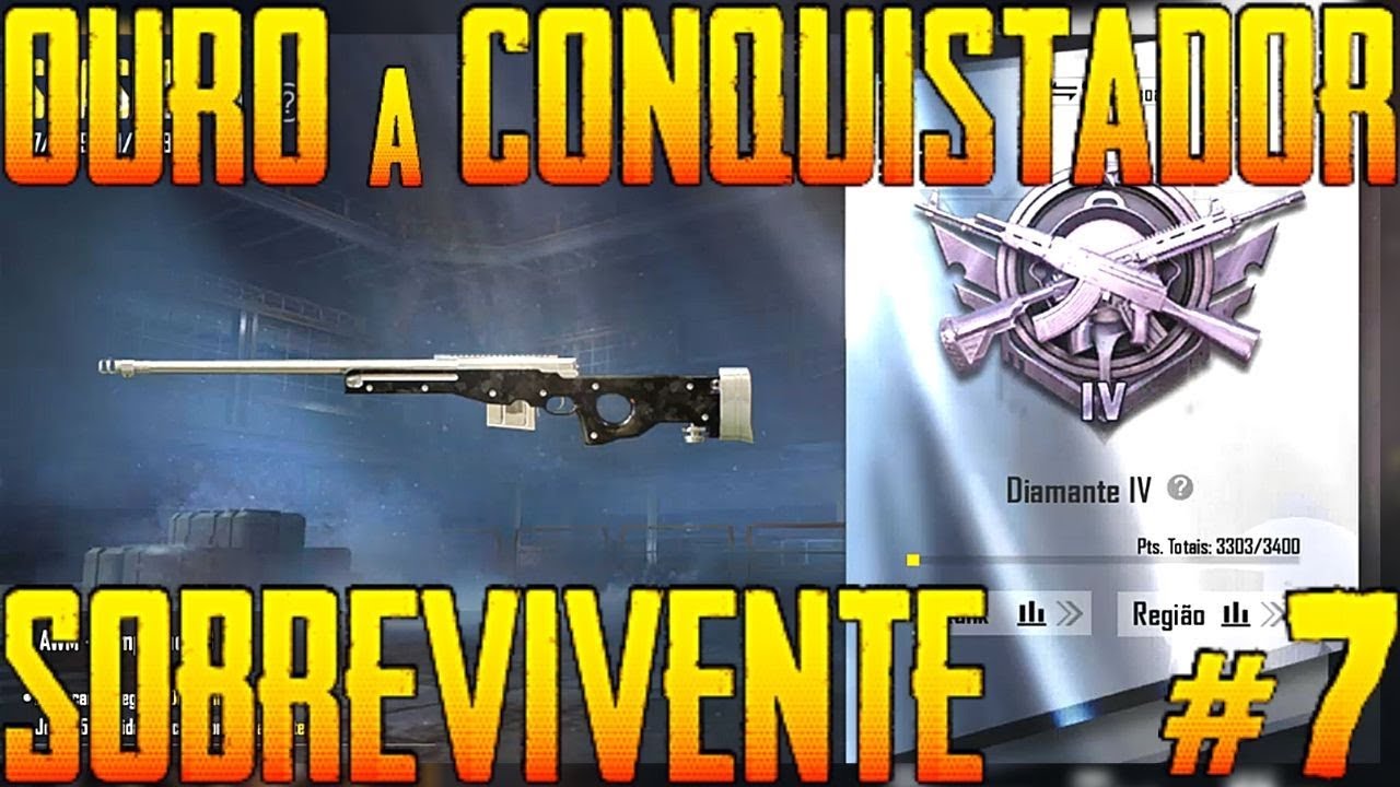 OURO a CONQUISTADOR Modo SOBREVIVENTE Solo vs Squad 7 PUBG MOBILE